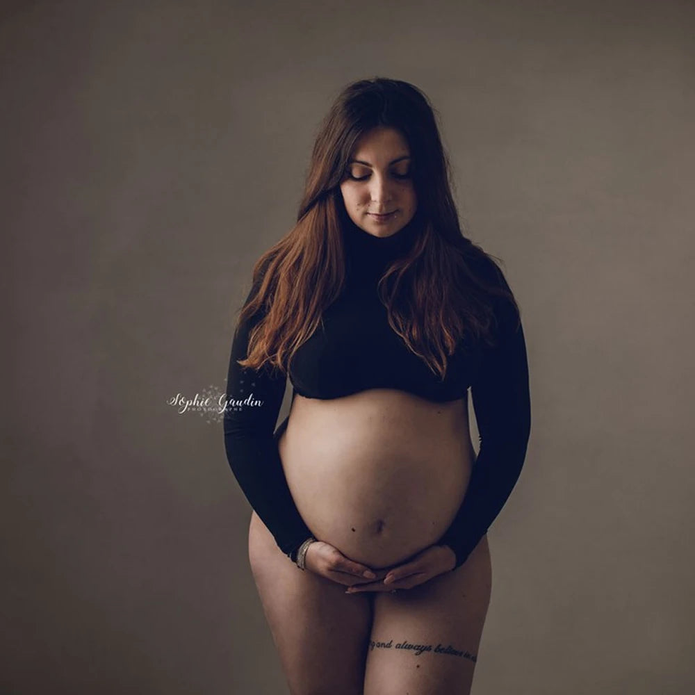 Maternity Photography Props Clothing Stretch Cotton Short T-Shirt Set Underwear Clothes For Taking Photos Of Pregnant Women