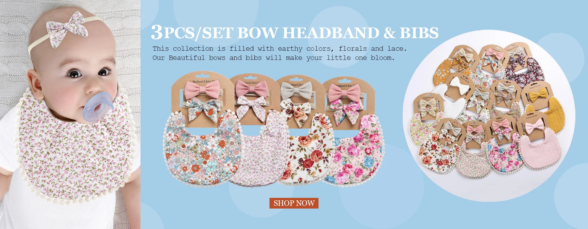 2Pcs/Set Muslin Cotton Baby Boy Girl Bib Bamboo Waterproof Feeding Burp Clothes Bow Hair Nylon Bands Solid Saliva Towel Scarf