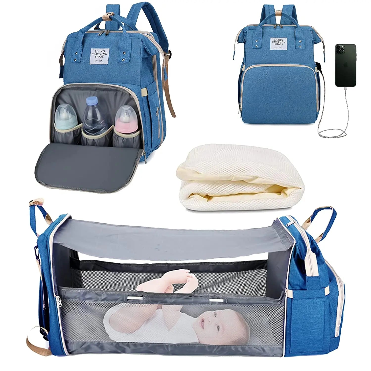 3-in-1 Diaper Backpack