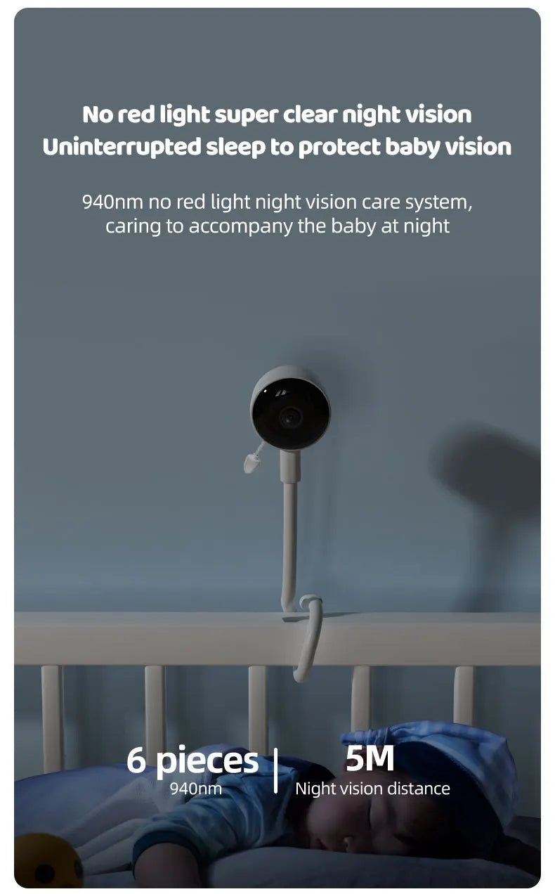 Baby Monitor Graffiti APPWiFi Infrared Night Vision Security Remote Control Sound Temperature Detection Baby Smart Home Camera