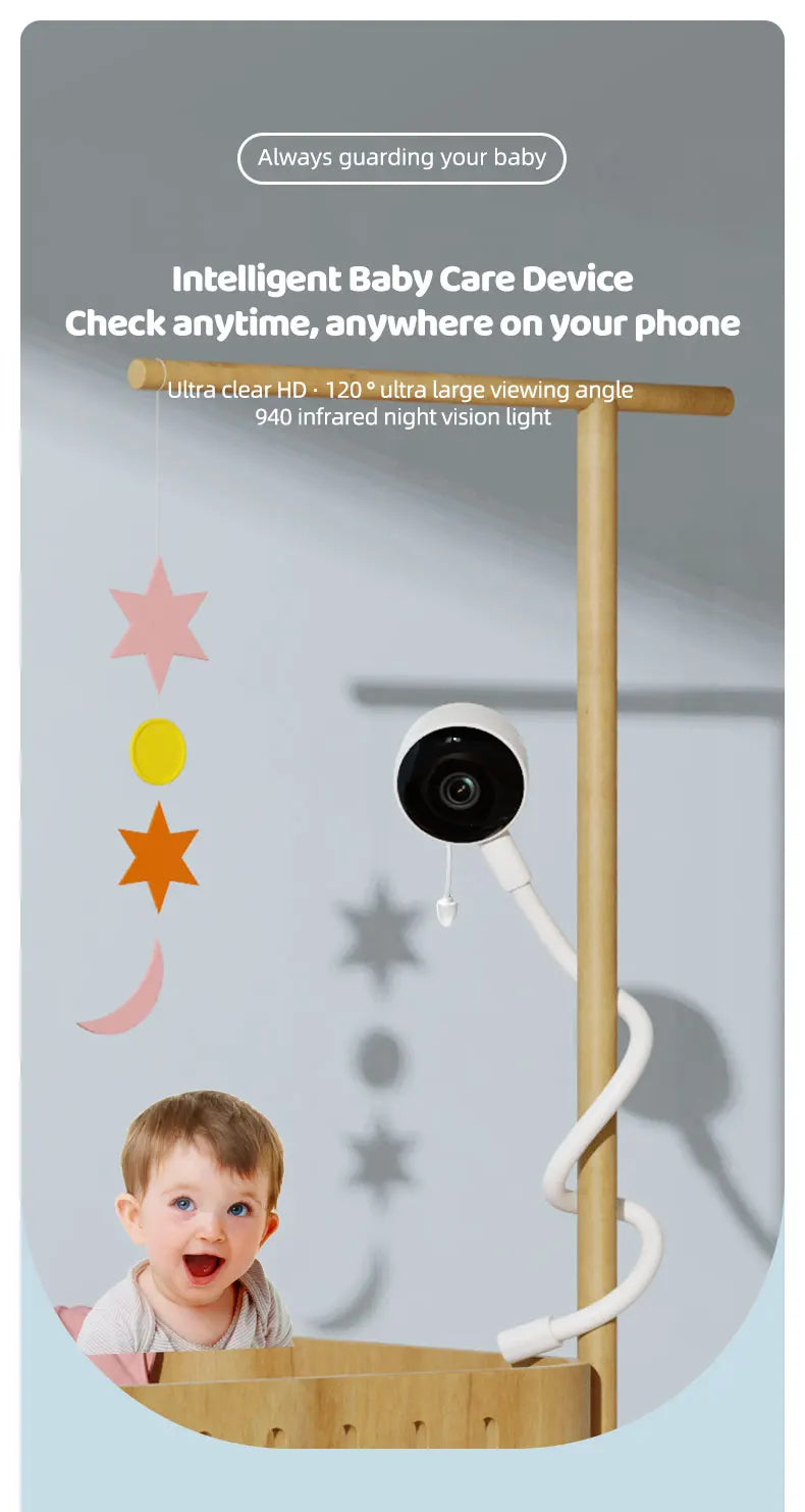 Baby Monitor Graffiti APPWiFi Infrared Night Vision Security Remote Control Sound Temperature Detection Baby Smart Home Camera