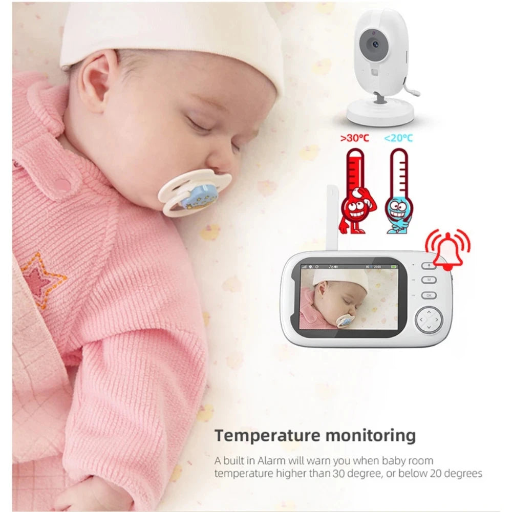 Baby Monitor With Camera 3.5 inch LCD Electronic Babyphone 2 Way Audio Talk Night Vision Video Nanny Radio Baby Camera Feeding