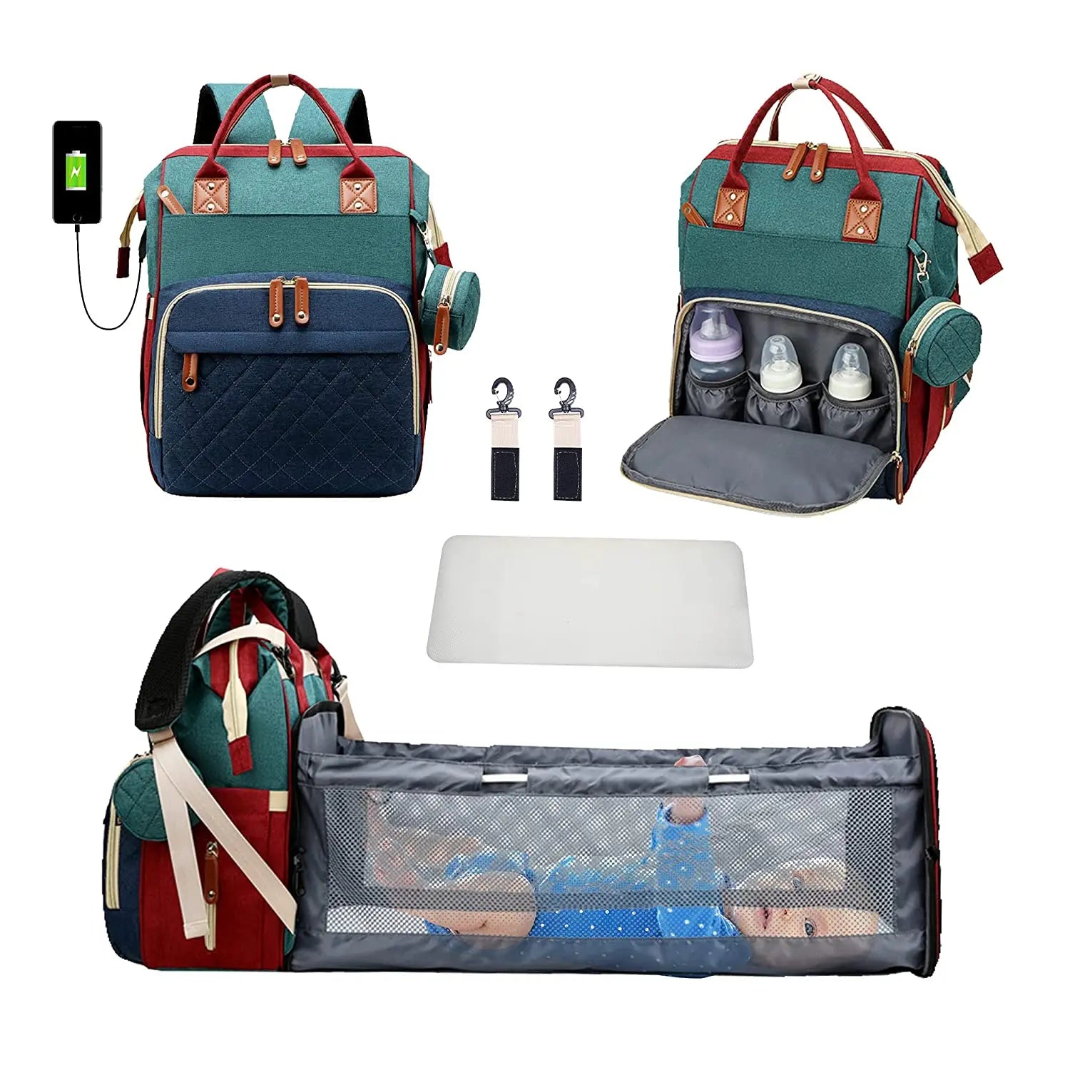 3-in-1 Diaper Backpack