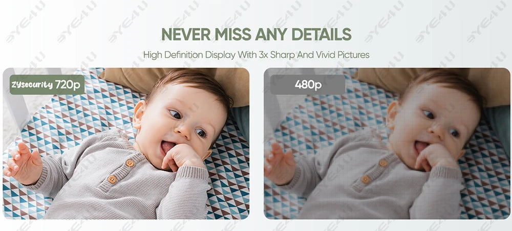 5 Inch Video Baby Monitor With Camera PTZ Zoom Babyphone Cam Security Protection Surveillance Cameras Temperature Sensor Lullaby