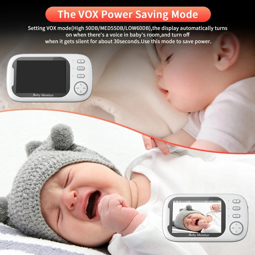 Baby Monitor With Camera  LCD Electronic Babysitter Wireless 2 Way Audio Talk Video Baby Nanny Device Upgraded Caregiver