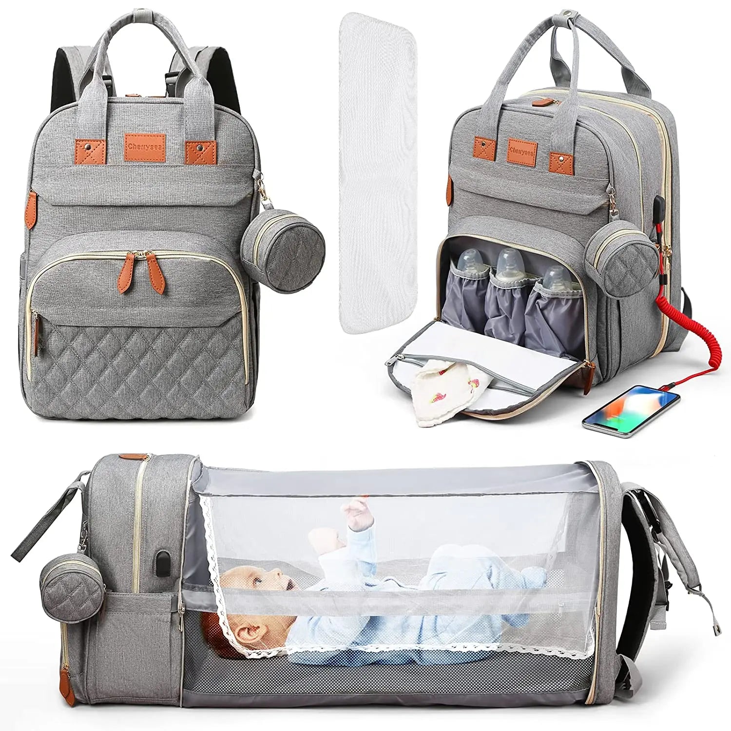 3-in-1 Diaper Backpack