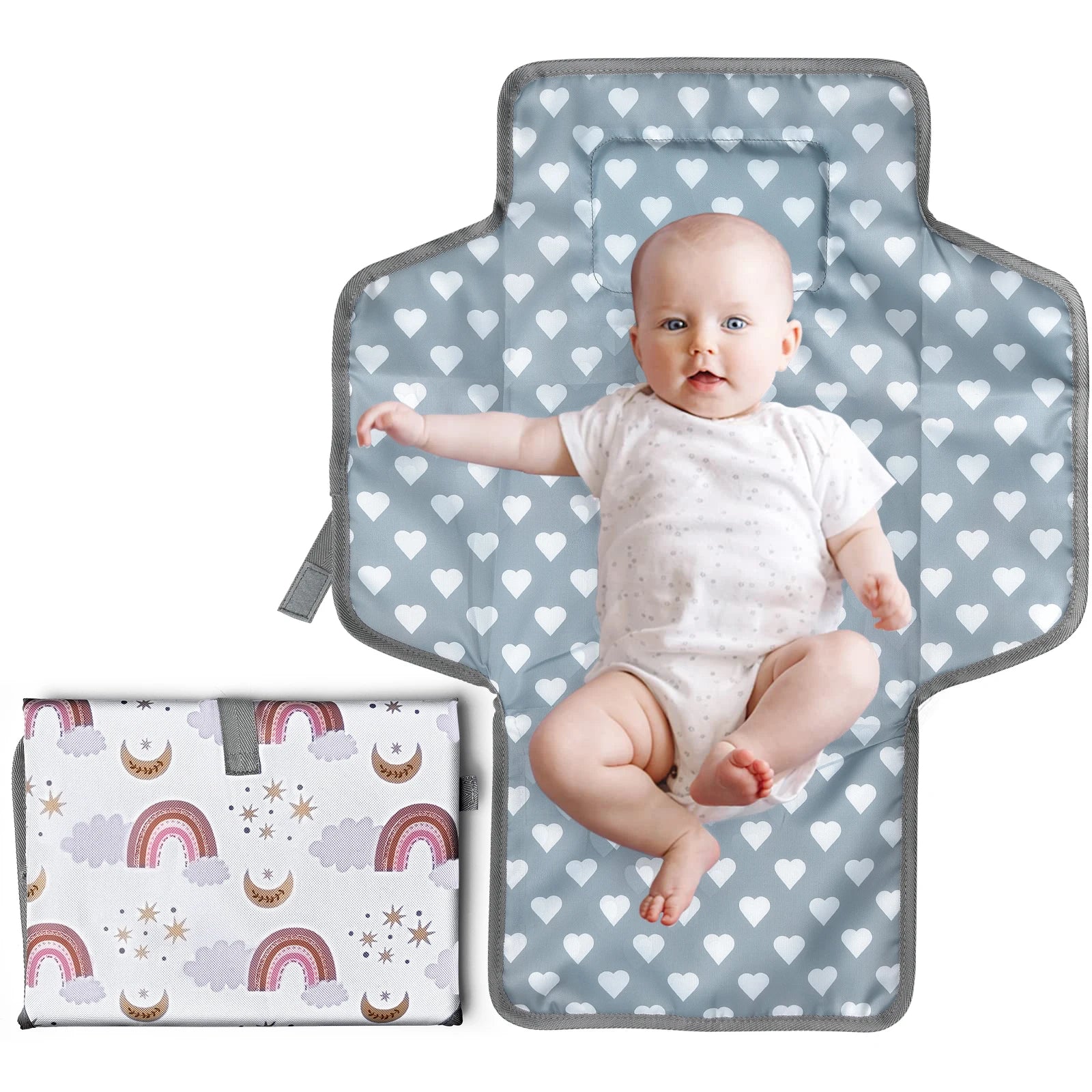 Portable Diaper Changing Pad - Waterproof Foldable Baby Changing Mat - Travel Diaper Change Mat - Lightweight Changing Pads