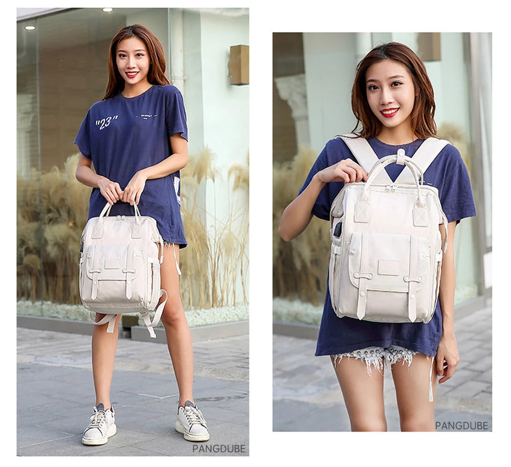 Baby Nappy Bag with 2pcs Stroller Hooks Mummy Bag Backpack Waterproof Outdoor Travel Mommy Maternity Bag for Baby Stuff