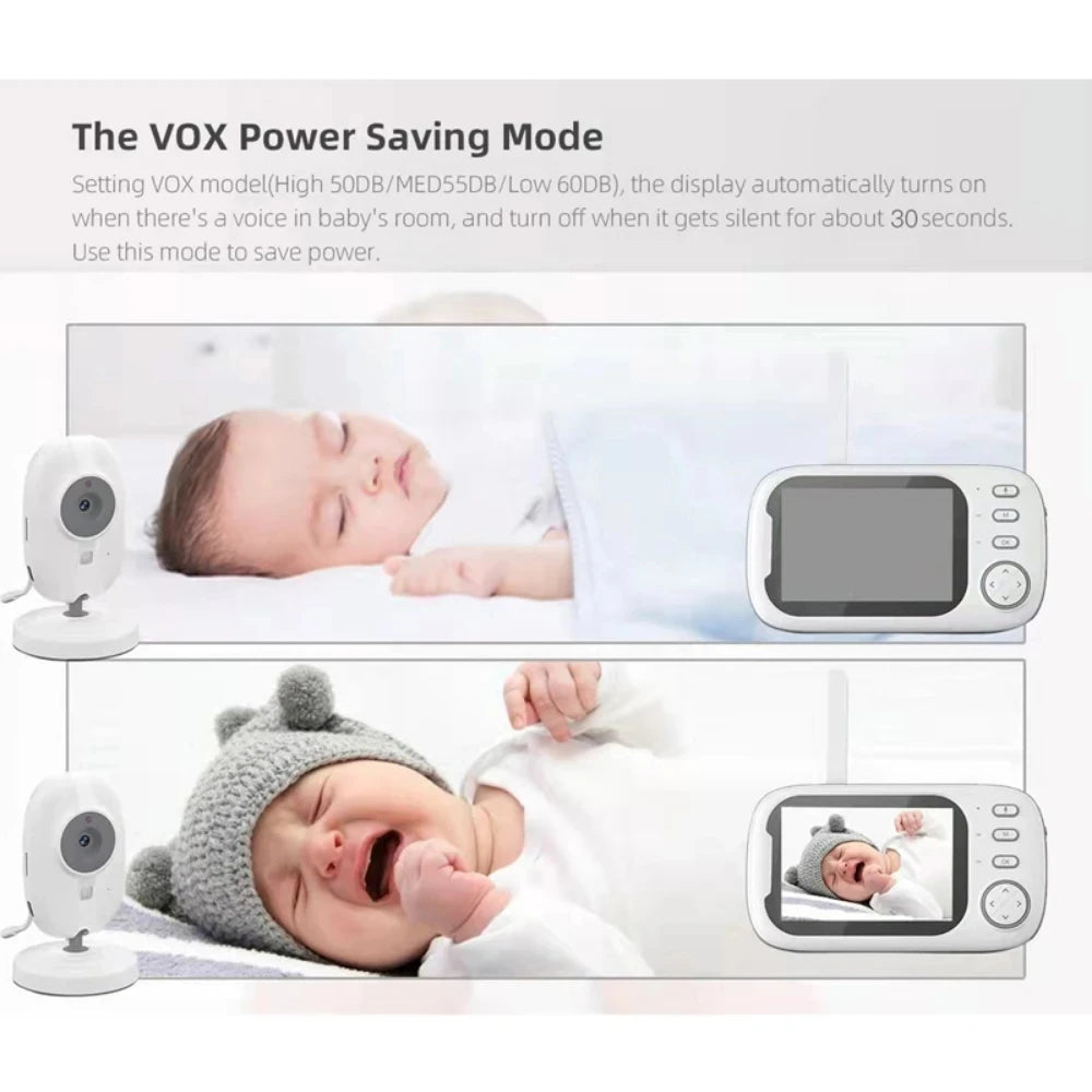 Baby Monitor With Camera 3.5 inch LCD Electronic Babyphone 2 Way Audio Talk Night Vision Video Nanny Radio Baby Camera Feeding
