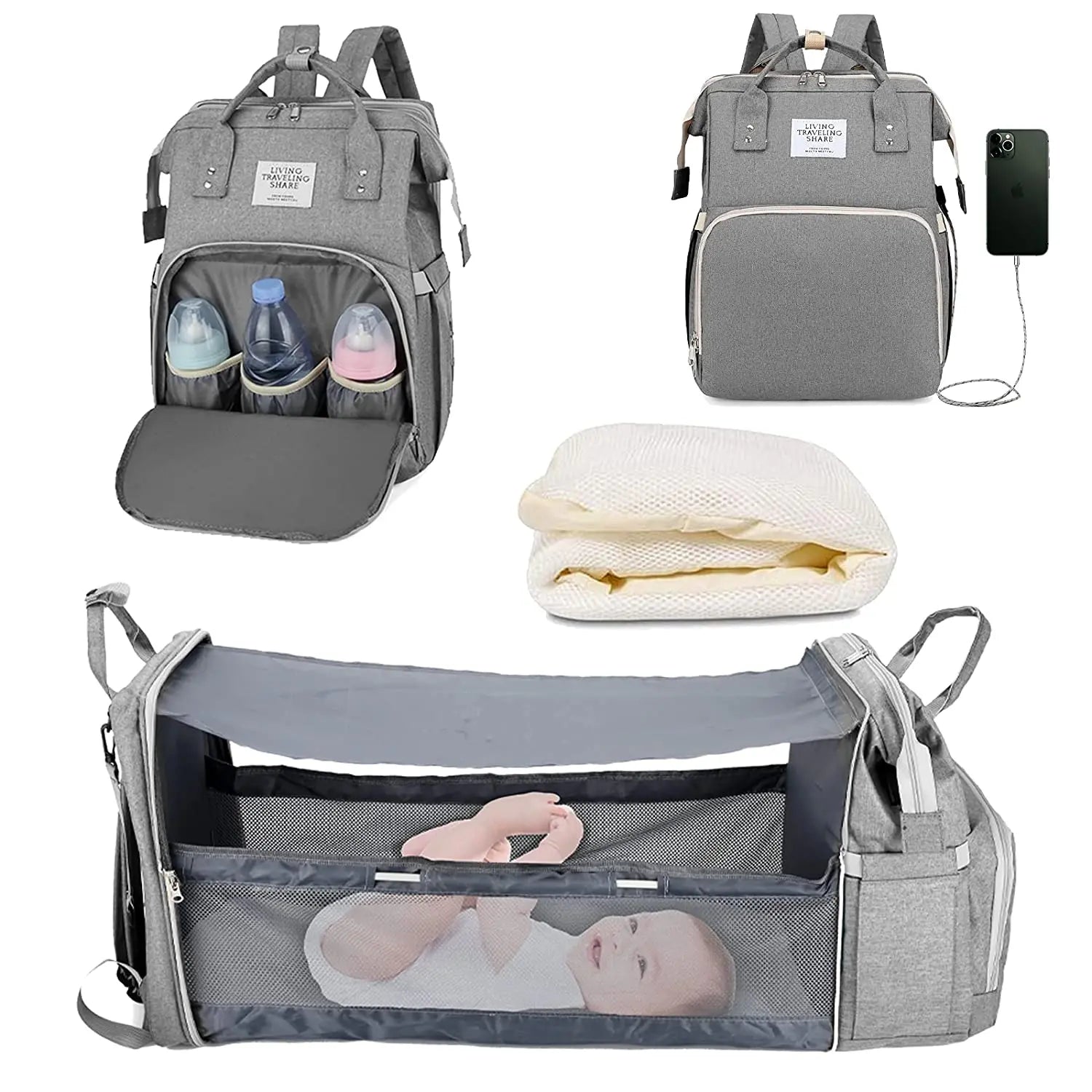 3-in-1 Diaper Backpack