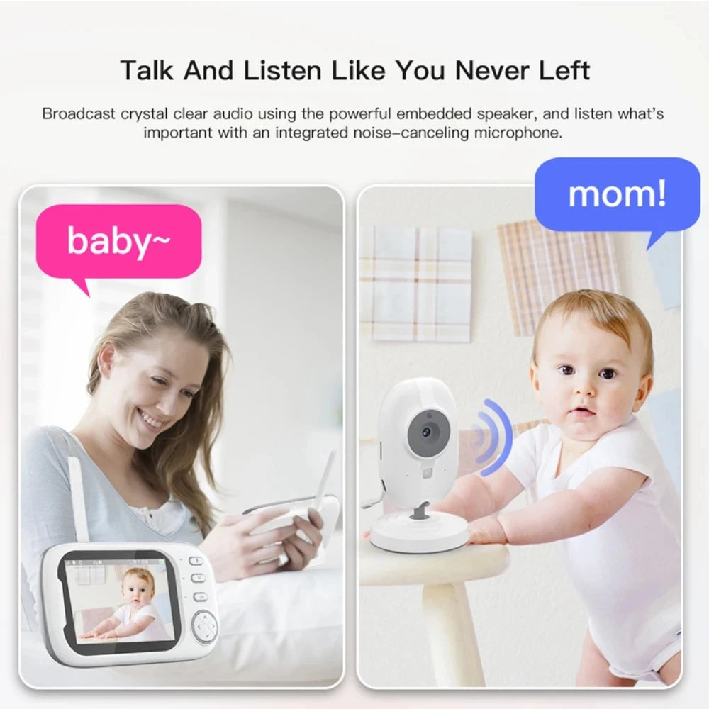Baby Monitor With Camera 3.5 inch LCD Electronic Babyphone 2 Way Audio Talk Night Vision Video Nanny Radio Baby Camera Feeding