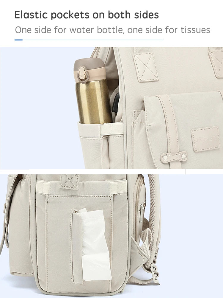 Baby Nappy Bag with 2pcs Stroller Hooks Mummy Bag Backpack Waterproof Outdoor Travel Mommy Maternity Bag for Baby Stuff