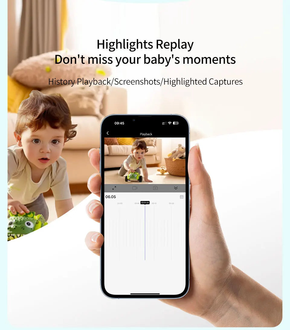 Baby monitor can be connected to mobile phone 5 "Tuya smart WiFi remote video surveillance intercom sound detection camera 1080P