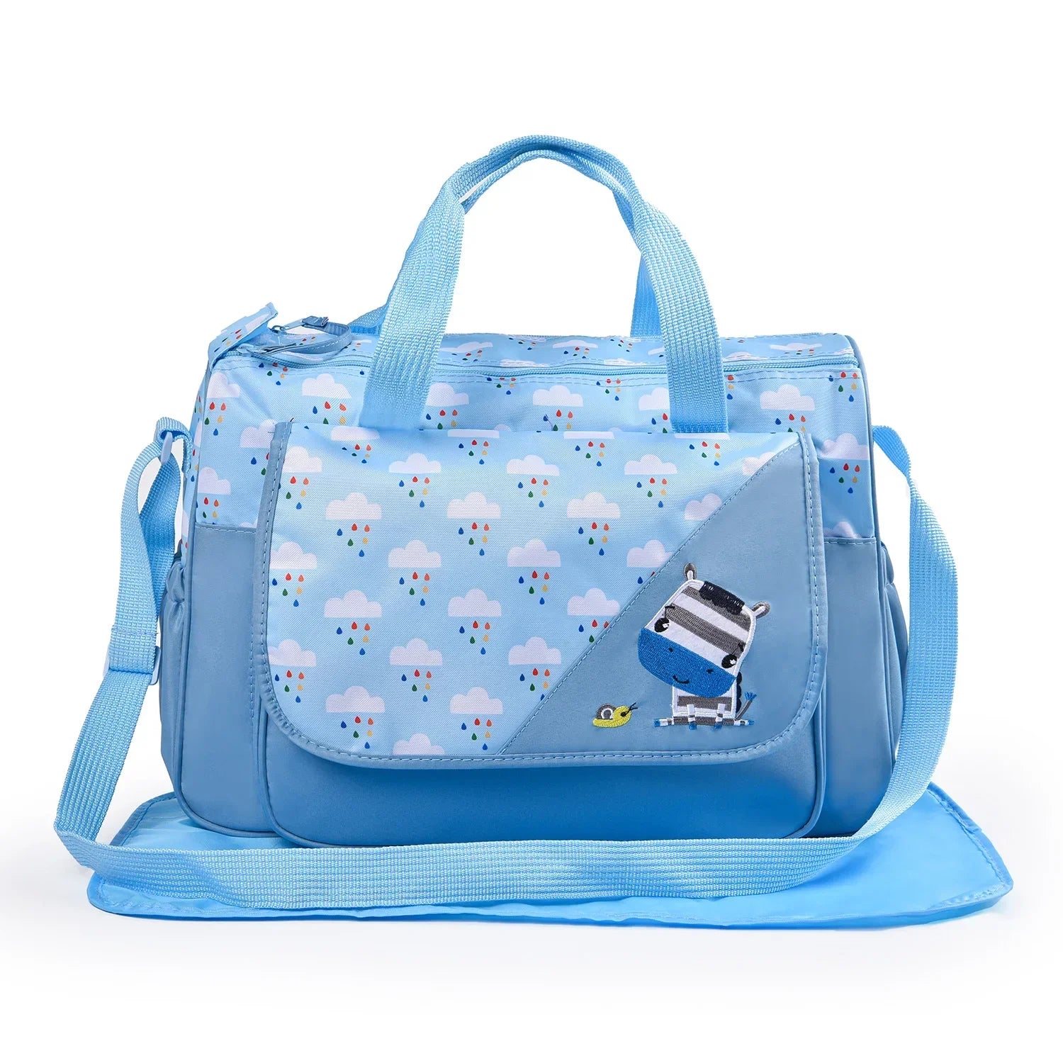 New Multifunctional Mommy Bag (5-Piece Set) - Cute Animal Printed Large Capacity Maternity Baby Diaper Bag Suitable for Travel