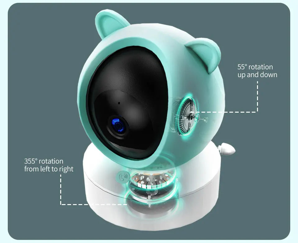 Baby monitor can be connected to mobile phone 5 "Tuya smart WiFi remote video surveillance intercom sound detection camera 1080P
