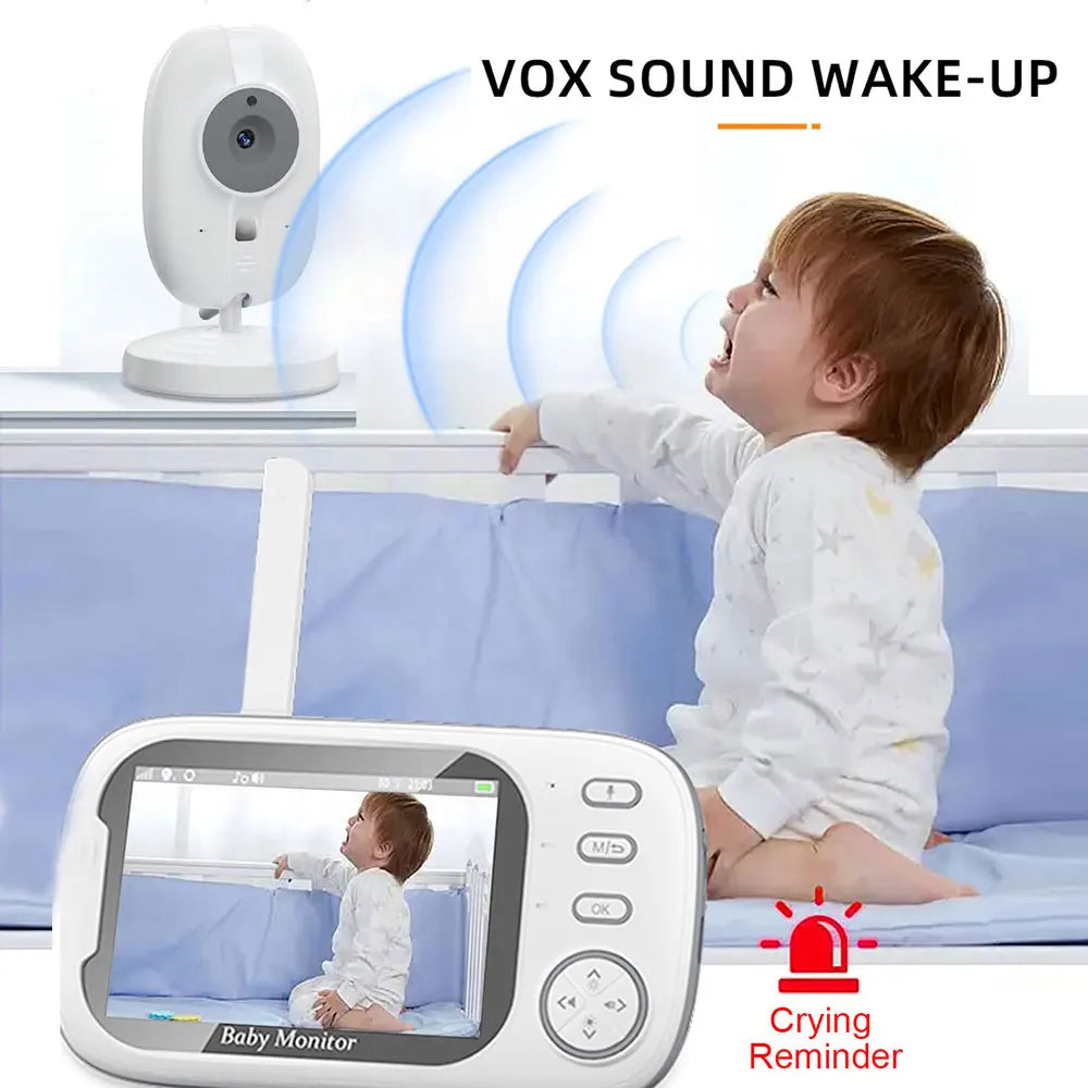 Baby Monitor With Camera  LCD Electronic Babysitter Wireless 2 Way Audio Talk Video Baby Nanny Device Upgraded Caregiver