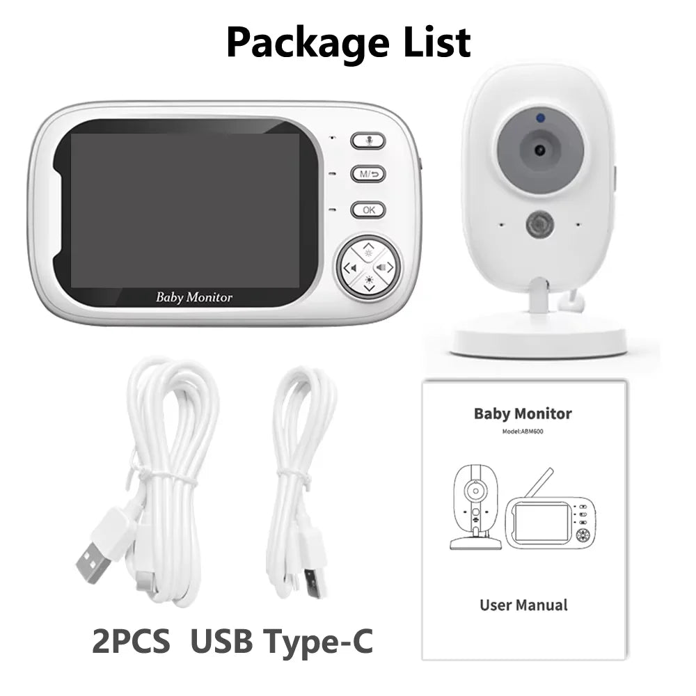 Baby Monitor With Camera  LCD Electronic Babysitter Wireless 2 Way Audio Talk Video Baby Nanny Device Upgraded Caregiver
