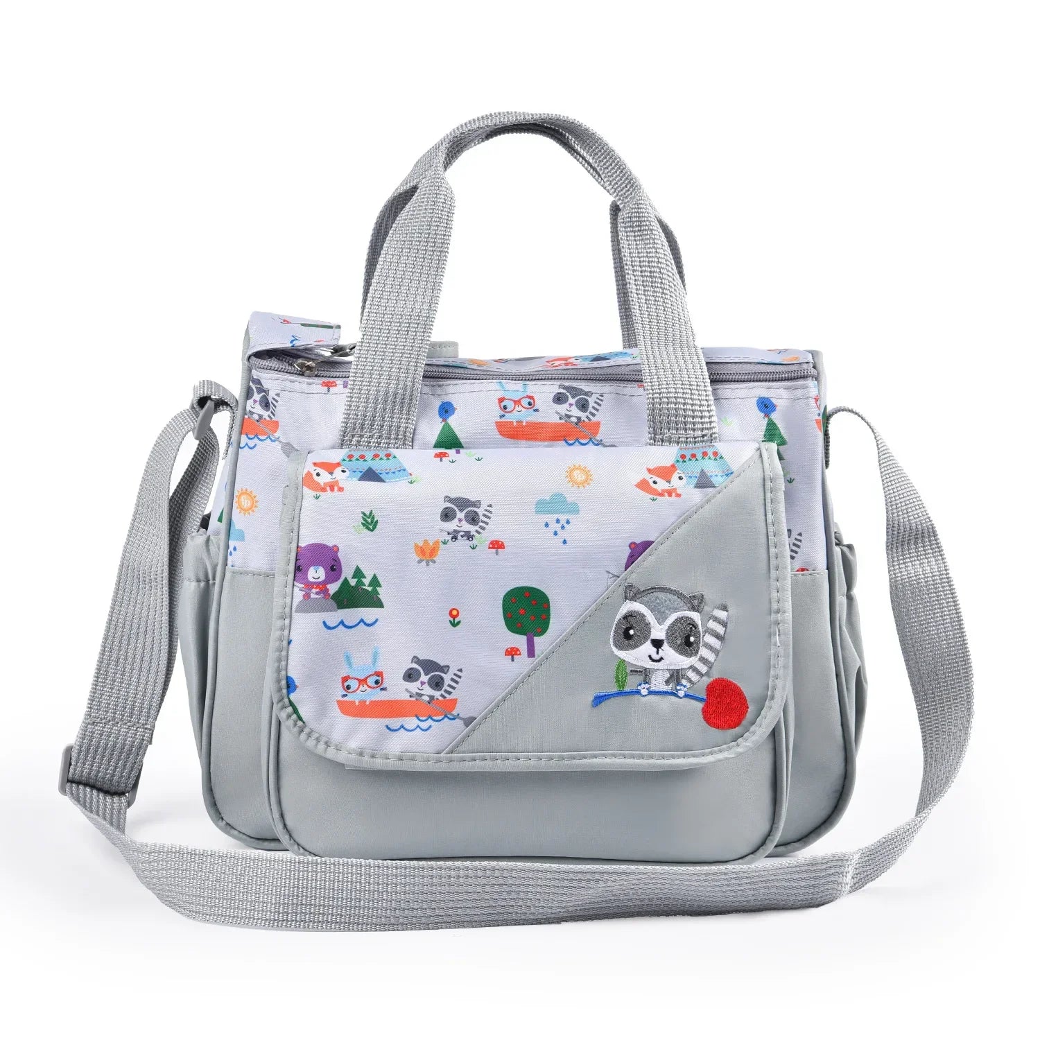 New Multifunctional Mommy Bag (5-Piece Set) - Cute Animal Printed Large Capacity Maternity Baby Diaper Bag Suitable for Travel