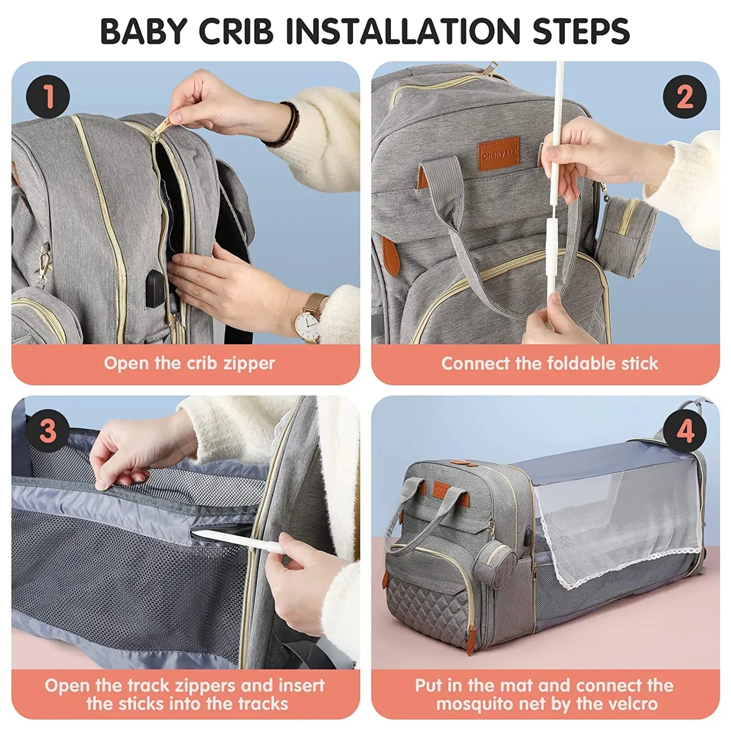 3-in-1 Diaper Backpack