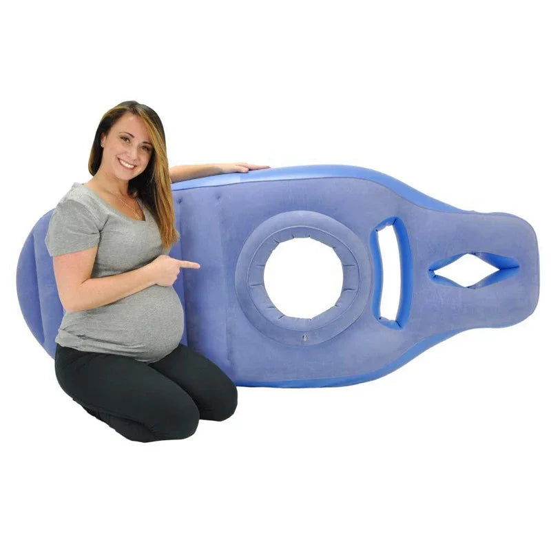 Maternity Pregnancy Pillow - Inflatable Design Breastfeeding & Lactation Cushion Essential Nursing Pillow for Pregnant Women