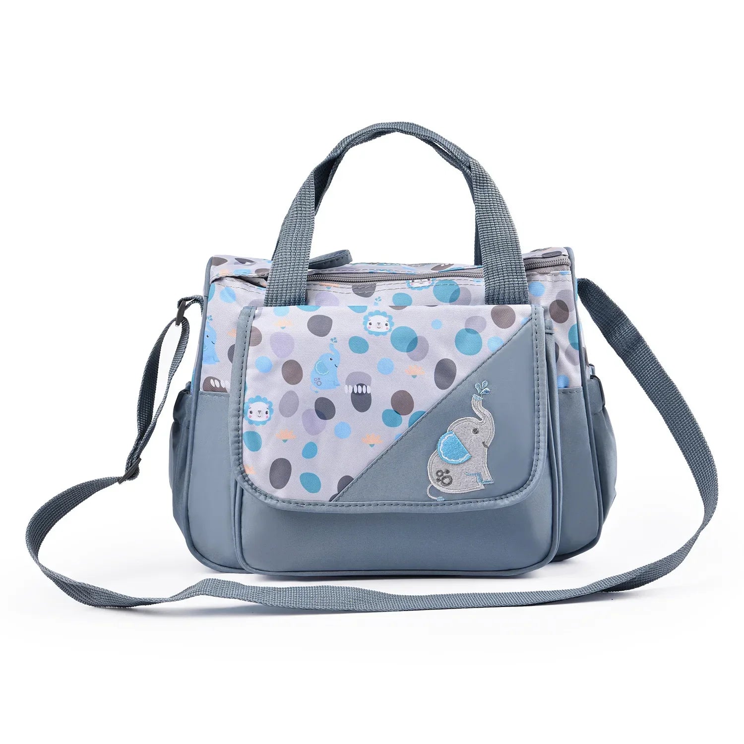 New Multifunctional Mommy Bag (5-Piece Set) - Cute Animal Printed Large Capacity Maternity Baby Diaper Bag Suitable for Travel