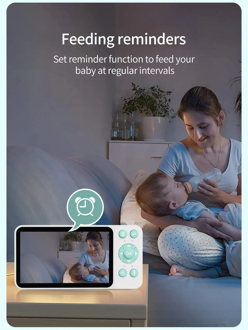 Baby monitor can be connected to mobile phone 5 "Tuya smart WiFi remote video surveillance intercom sound detection camera 1080P
