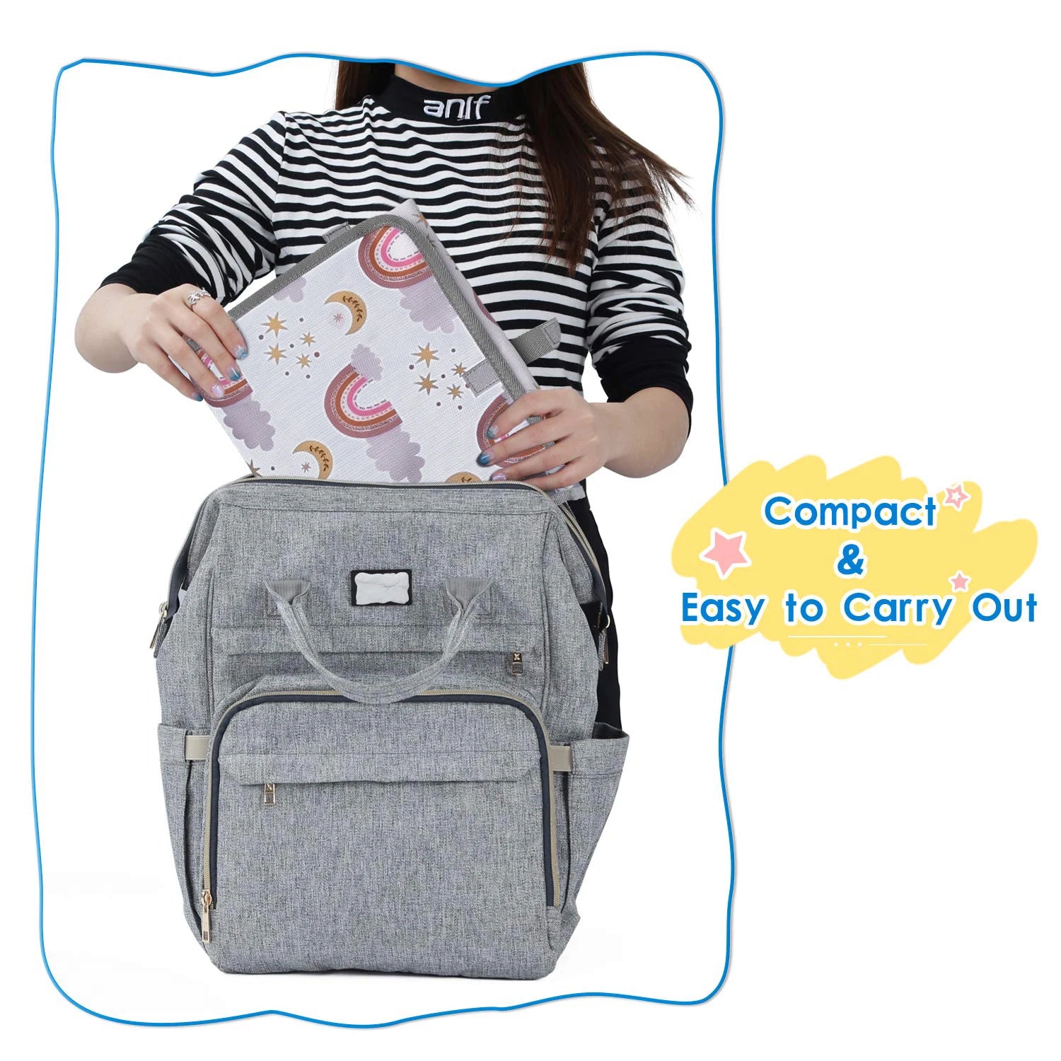 Portable Diaper Changing Pad - Waterproof Foldable Baby Changing Mat - Travel Diaper Change Mat - Lightweight Changing Pads