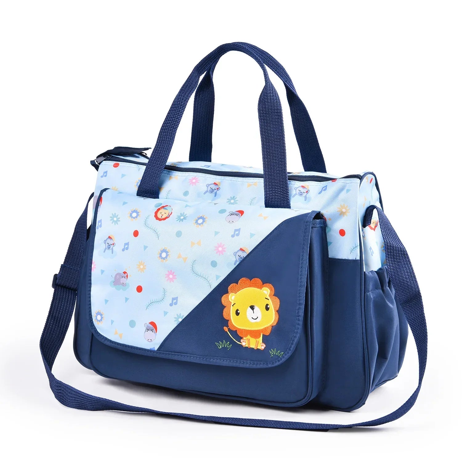 New Multifunctional Mommy Bag (5-Piece Set) - Cute Animal Printed Large Capacity Maternity Baby Diaper Bag Suitable for Travel