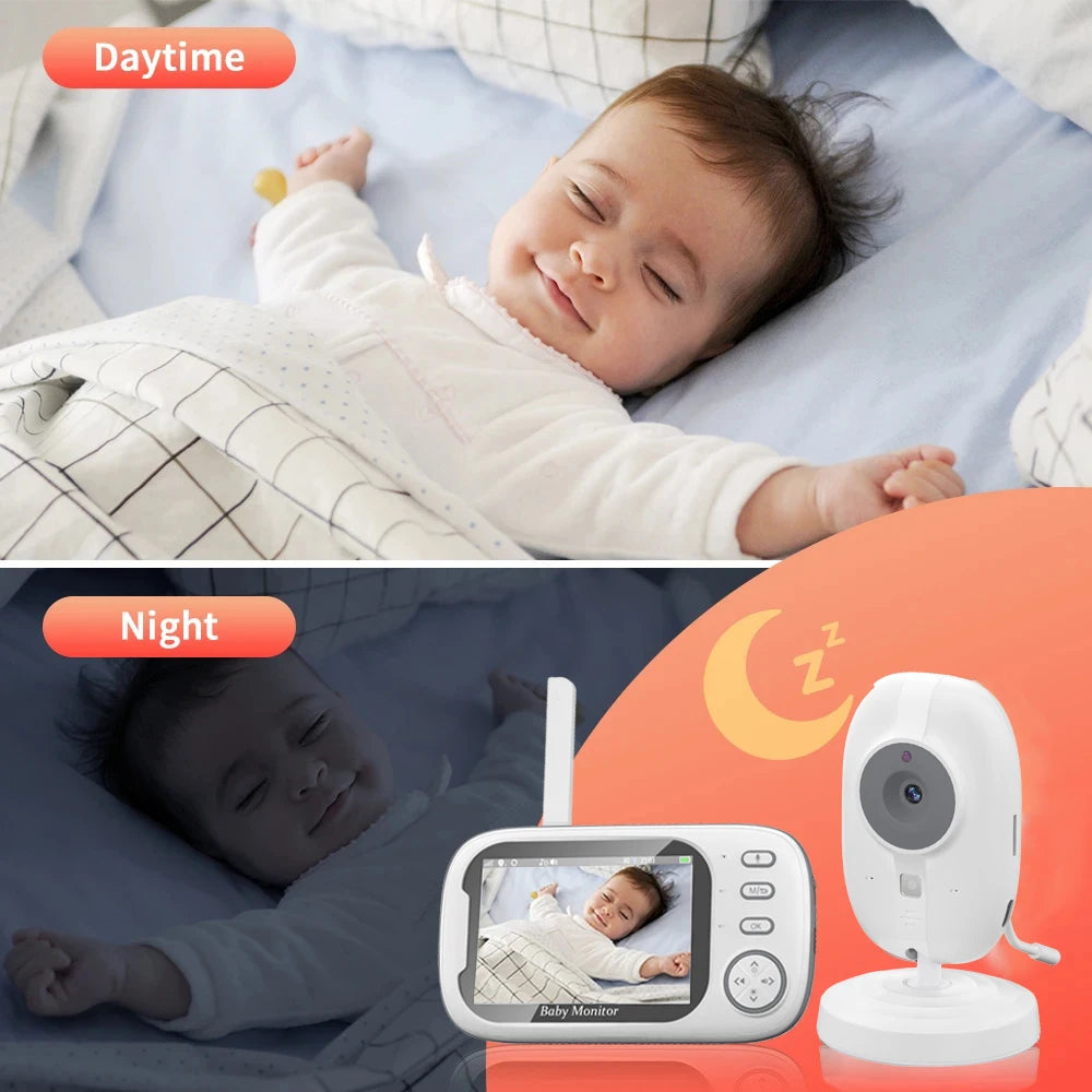 Baby Monitor With Camera  LCD Electronic Babysitter Wireless 2 Way Audio Talk Video Baby Nanny Device Upgraded Caregiver