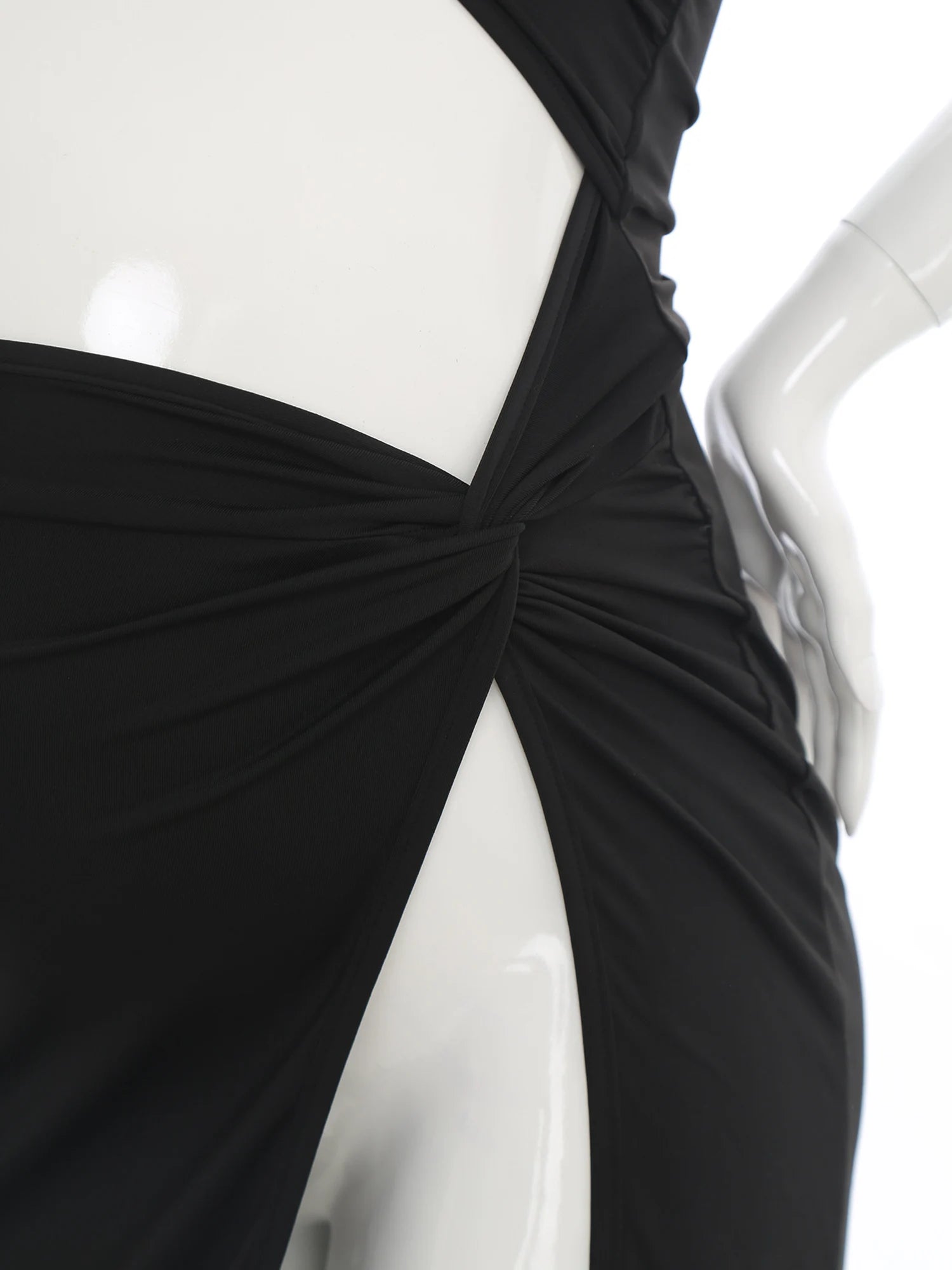 Maternity Photography Dress Halter Sleeveless Cutout Slit Floor-length Pregnant Dresses for Baby Shower Birthday Wedding Party