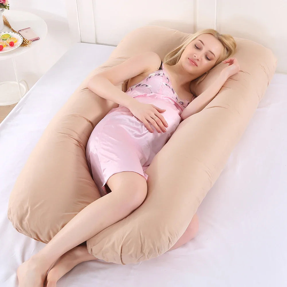 Maternity Pillow Pure Cotton Cover U-Type for Pregnancy Women