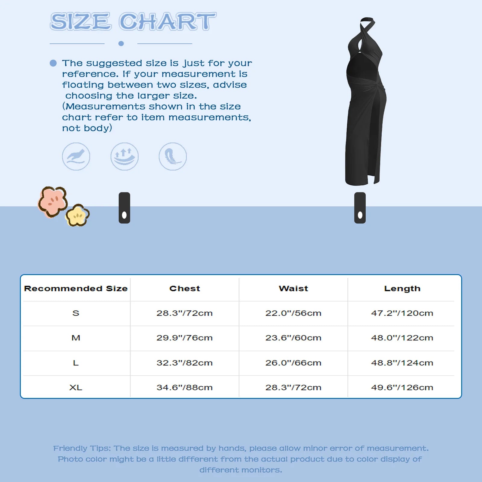 Maternity Photography Dress Halter Sleeveless Cutout Slit Floor-length Pregnant Dresses for Baby Shower Birthday Wedding Party
