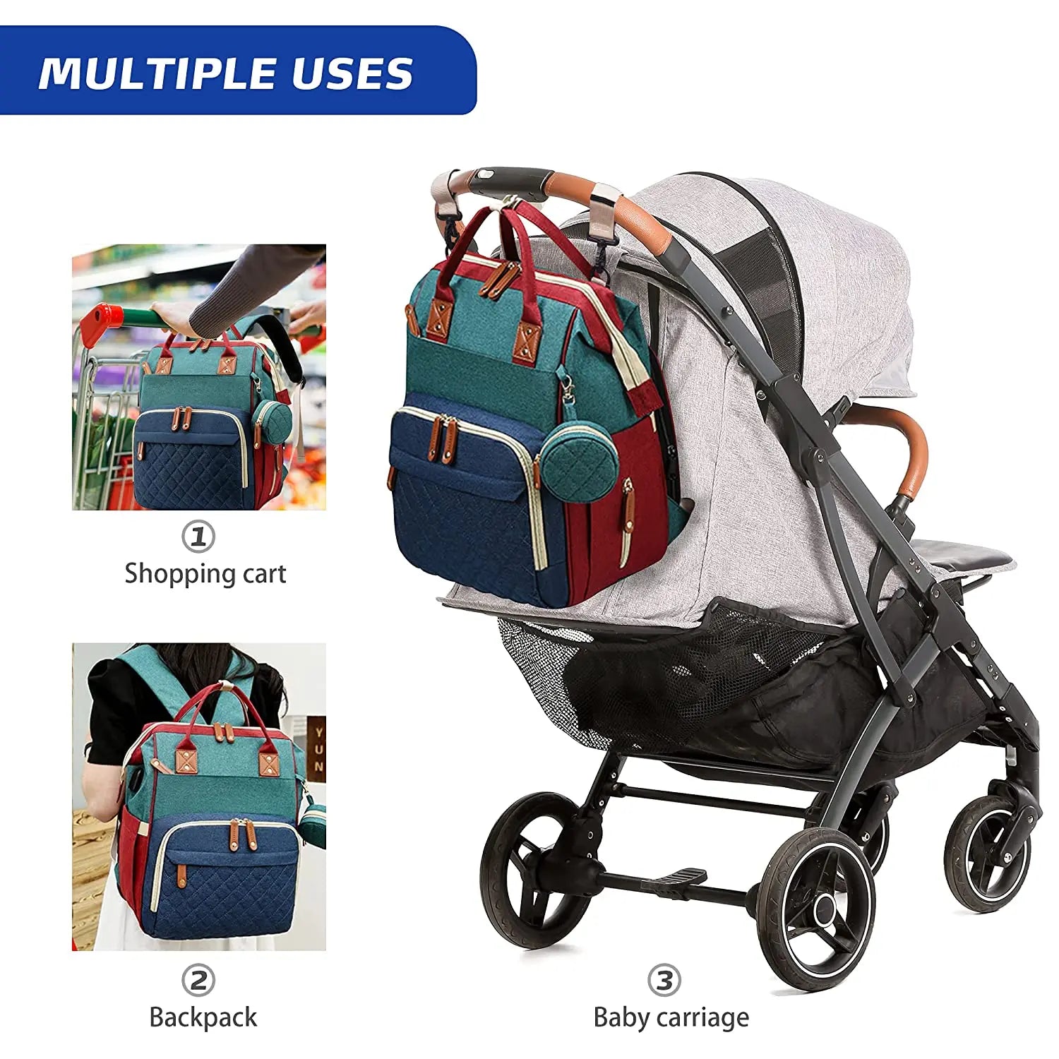 3-in-1 Diaper Backpack