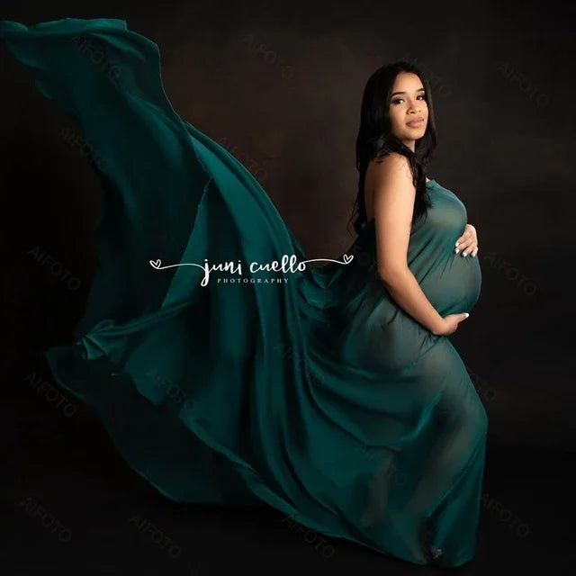 Maternity Photography Props DIY Cloak Dress Chiffon Fabric Simple Modeling Studio Photo Background Long Flying Dress for Photos