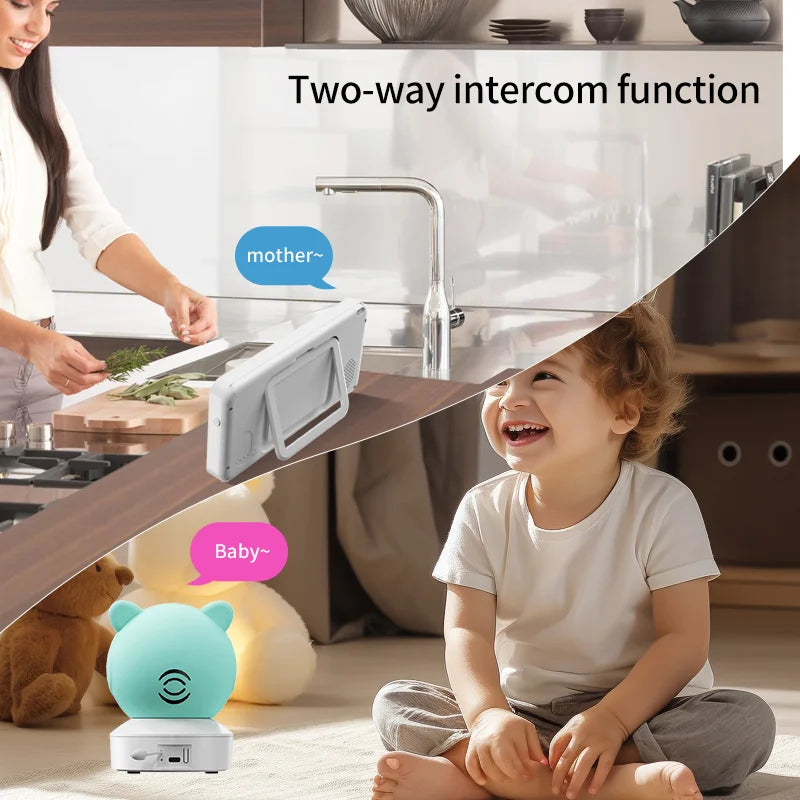 Baby monitor can be connected to mobile phone 5 "Tuya smart WiFi remote video surveillance intercom sound detection camera 1080P