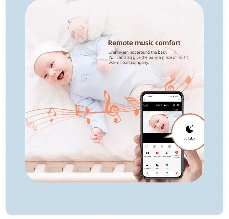 Baby Monitor Graffiti APPWiFi Infrared Night Vision Security Remote Control Sound Temperature Detection Baby Smart Home Camera