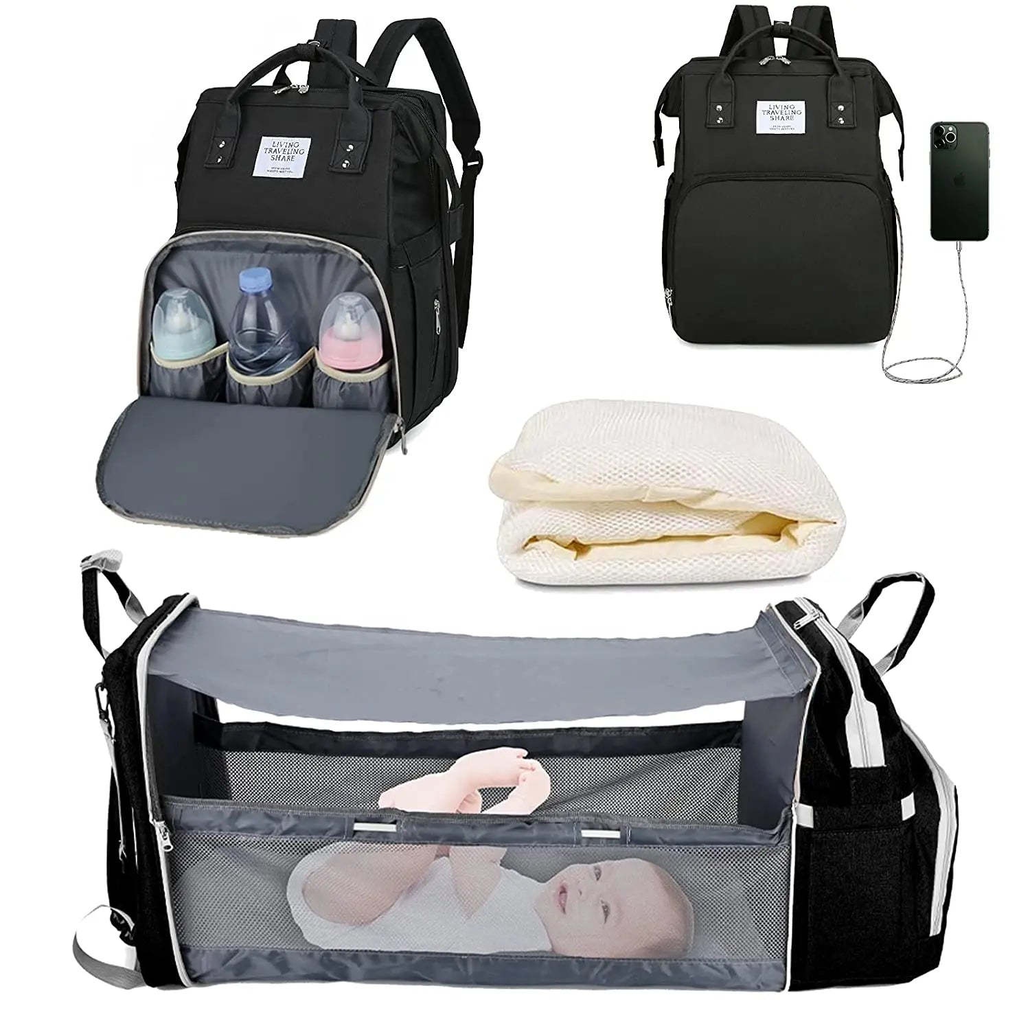 3-in-1 Diaper Backpack