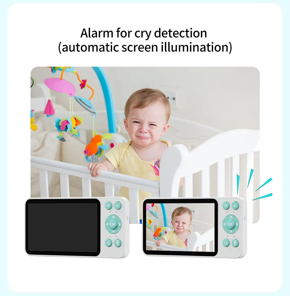 Baby monitor can be connected to mobile phone 5 "Tuya smart WiFi remote video surveillance intercom sound detection camera 1080P