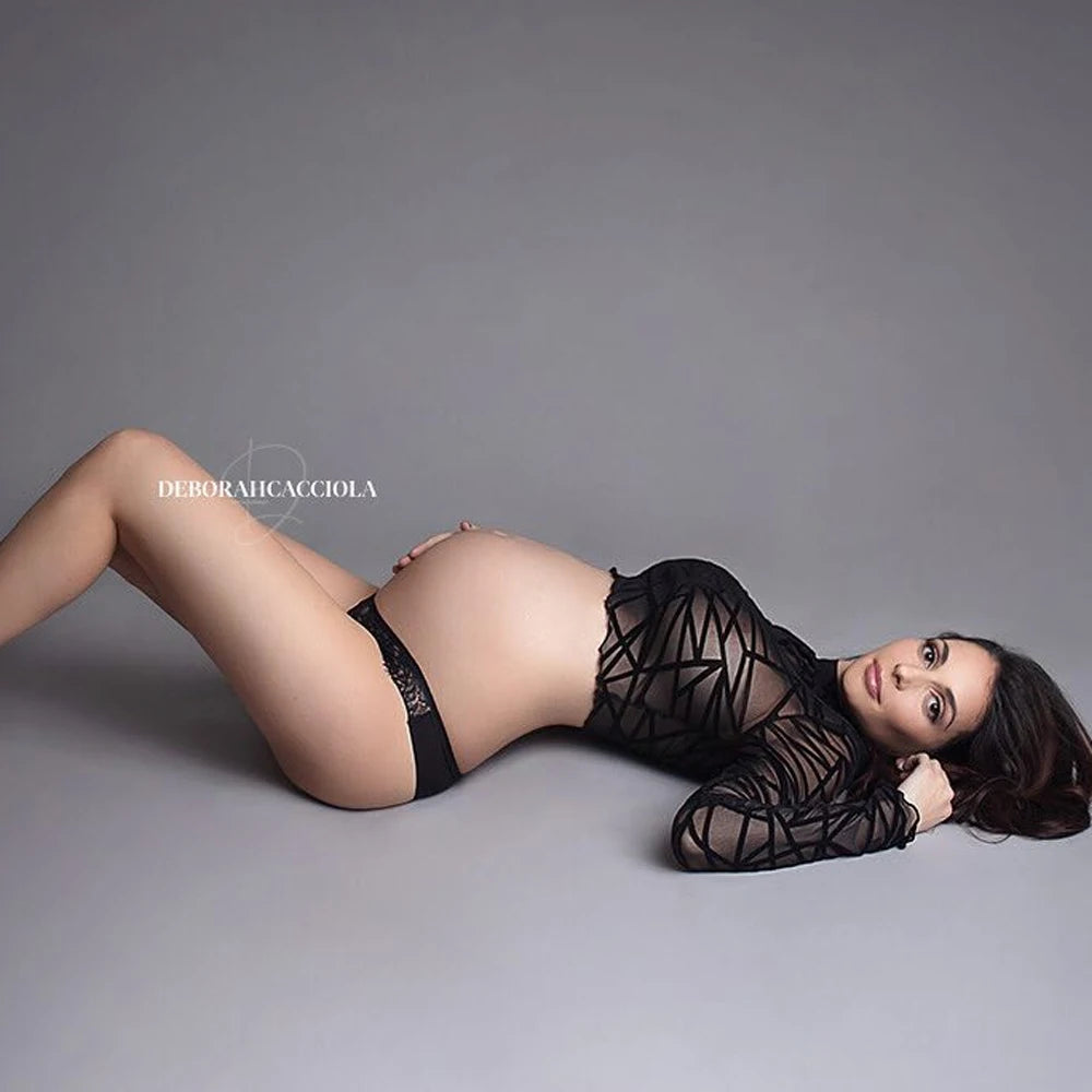 Maternity Photography Props Clothing Stretch Cotton Short T-Shirt Set Underwear Clothes For Taking Photos Of Pregnant Women