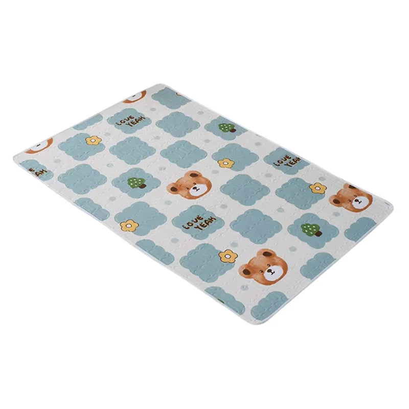 Waterproof Newborn Changing Mat Bear Baby Changing Pad for Crib Stroller Portable Infant Toddler Baby Diaper Changer 50*70cm