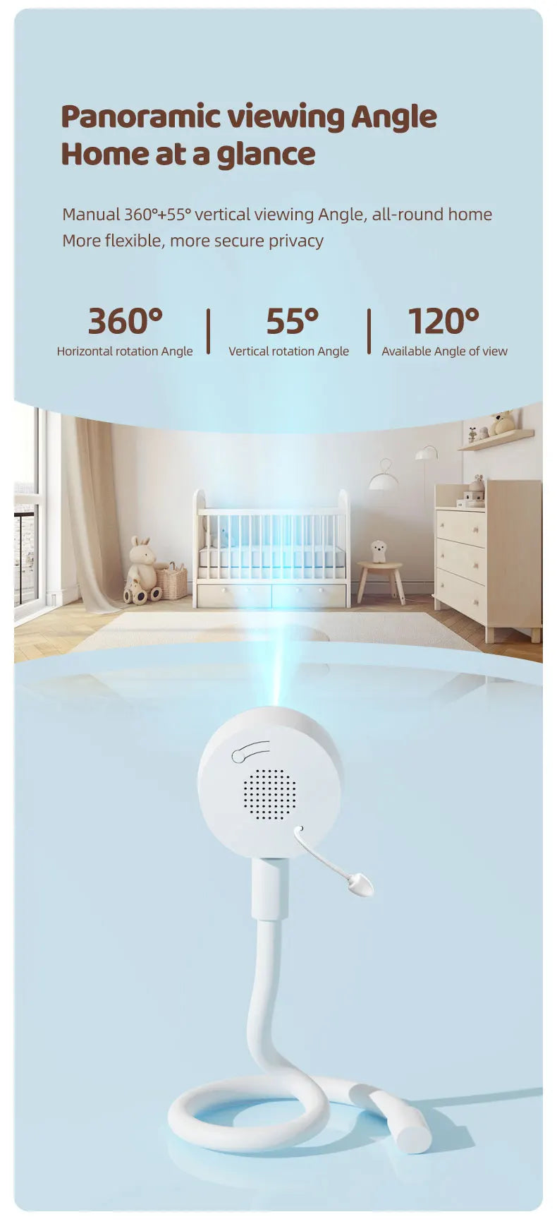 Baby Monitor Graffiti APPWiFi Infrared Night Vision Security Remote Control Sound Temperature Detection Baby Smart Home Camera