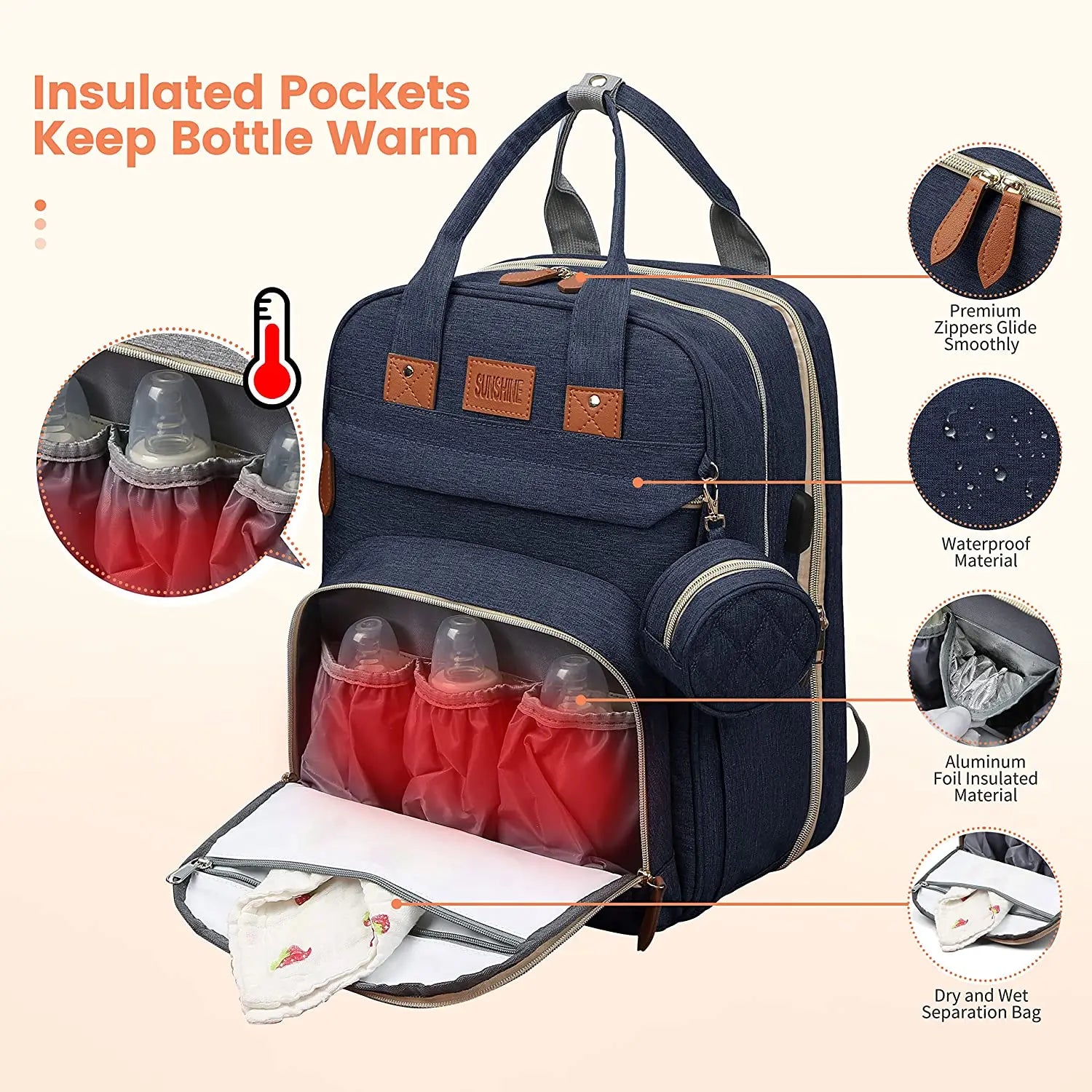 3-in-1 Diaper Backpack