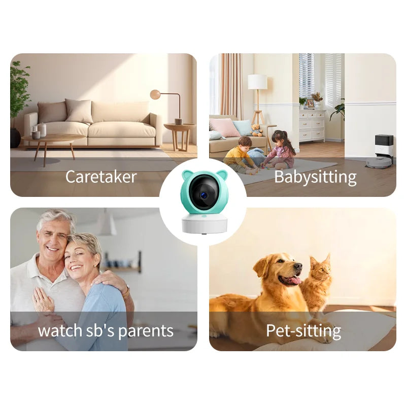 Baby monitor can be connected to mobile phone 5 "Tuya smart WiFi remote video surveillance intercom sound detection camera 1080P