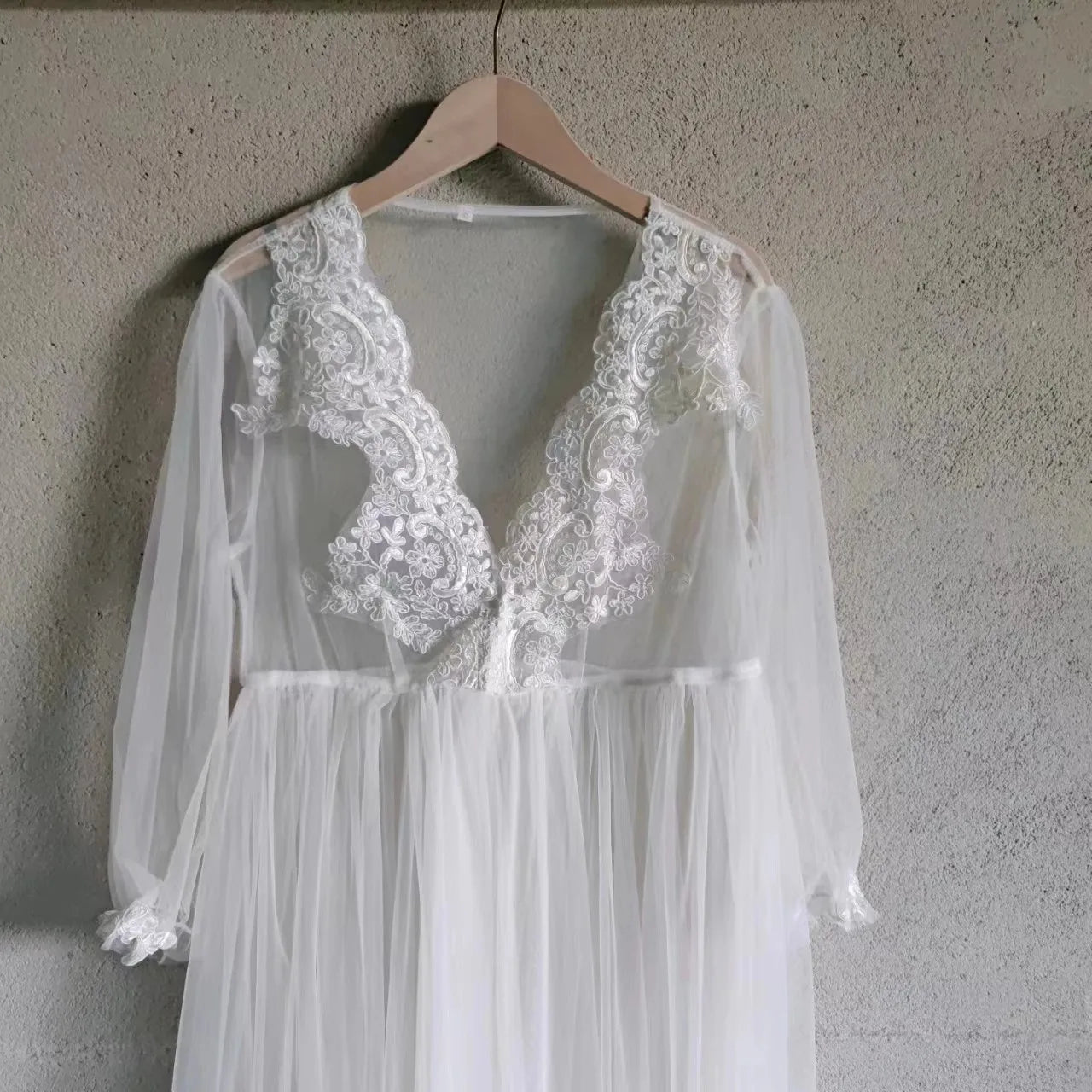 White Photoshoot Dresses  Maternity Women Sexy Tulle V-Neck Split Long Dress For Pregnant Baby Shower Gowns Premama Photo Clothes