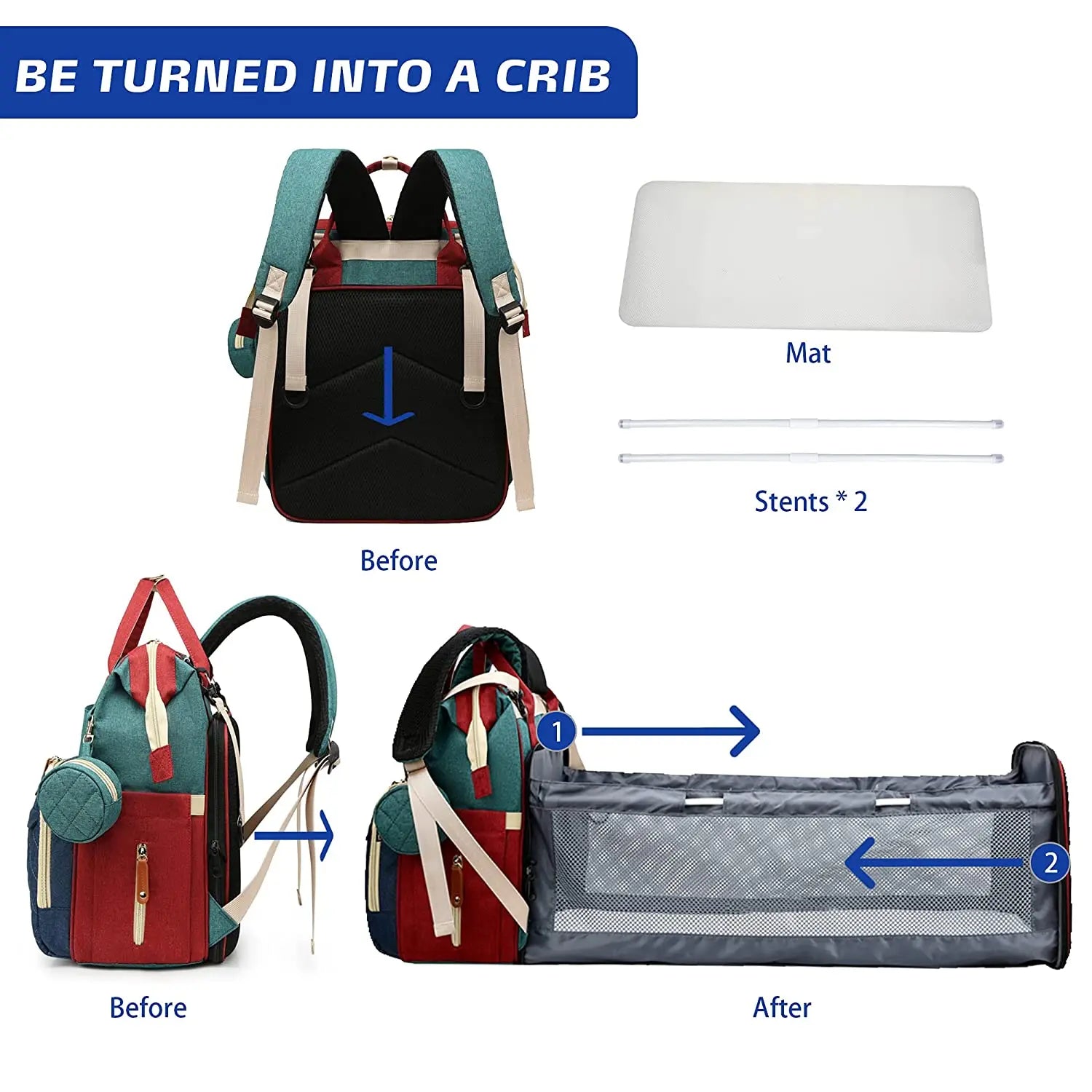 3-in-1 Diaper Backpack