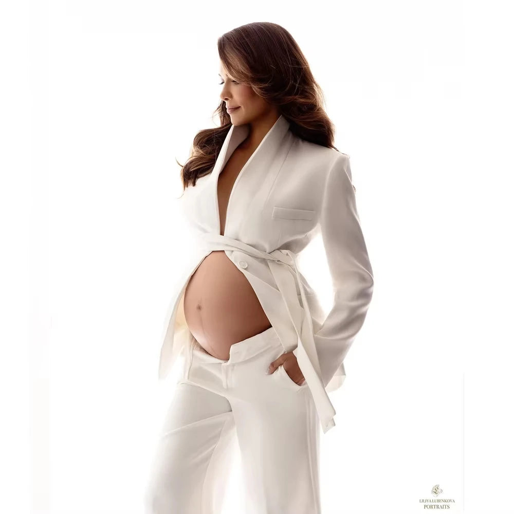 Maternity PhotoShoot Suit Adjustable Set Pregnancy Gown for Studio Photography for Baby shower pregnant woman