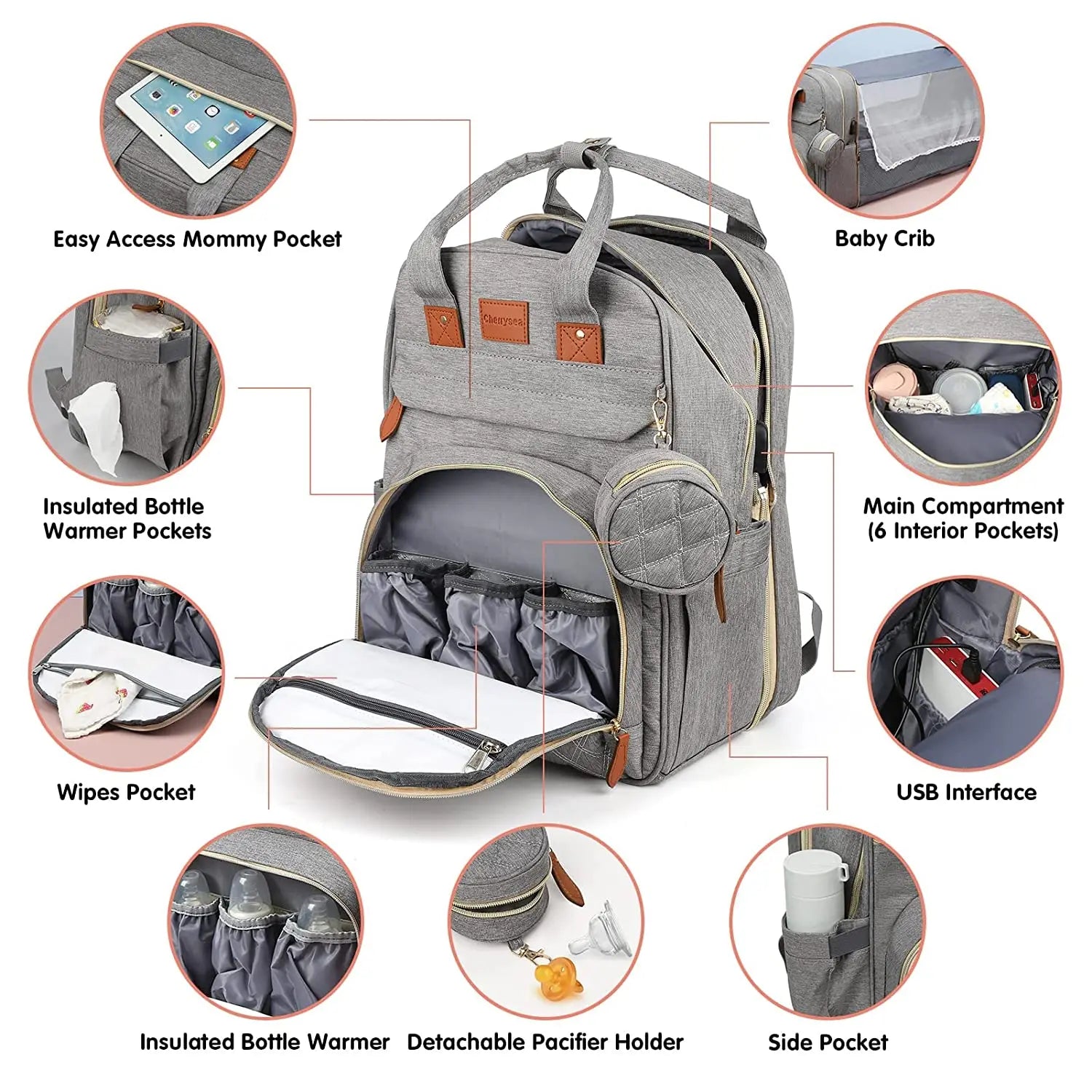 3-in-1 Diaper Backpack